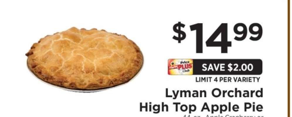 Lyman Orchard High Top Apple Pie