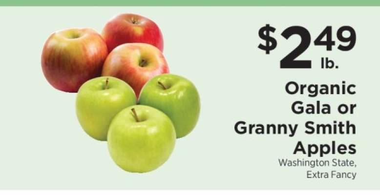 Organic Gala or Granny Smith Apples
