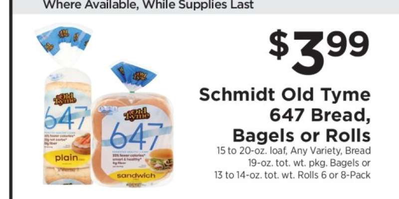 Schmidt Old Tyme 647 Bread, Bagels or Rolls