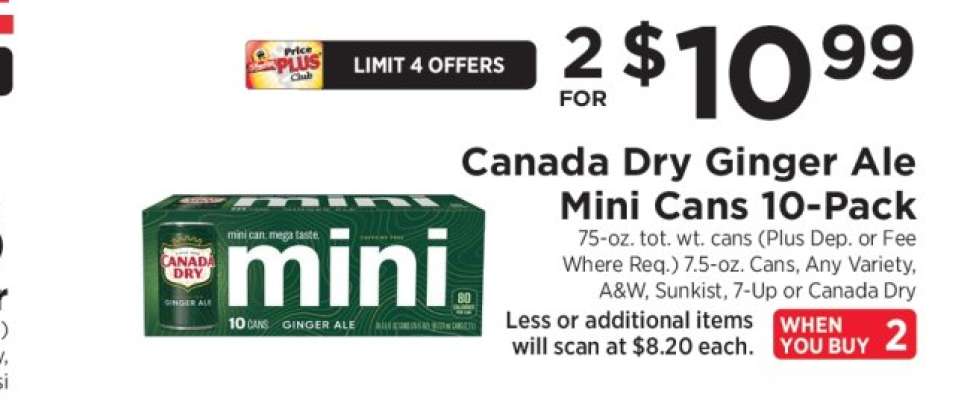 Canada Dry Ginger Ale Mini Cans 10-Pack