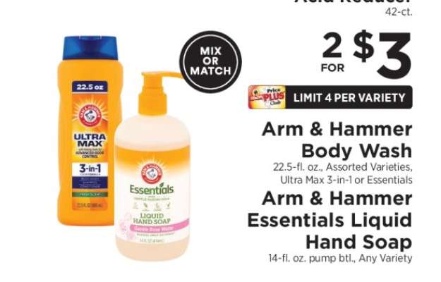 Arm & Hammer Body Wash / Arm & Hammer Essentials Liquid Hand Soap