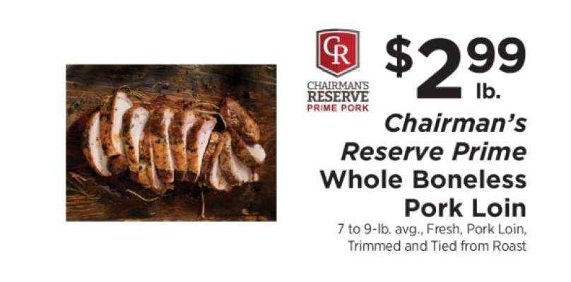 Chairman's Reserve Prime Whole Boneless Pork Loin
