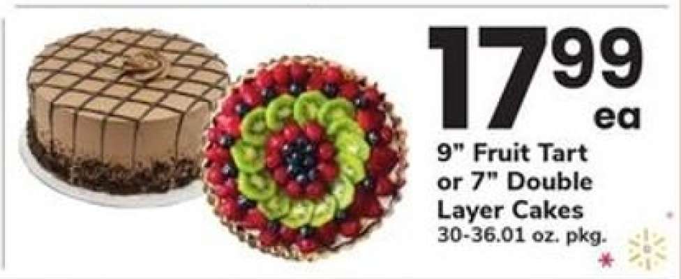 9" Fruit Tart or 7" Double Layer Cakes