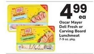 Oscar Mayer Deli Fresh or Carving Board Lunchmeat