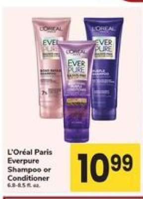 L'Oréal Paris EverPure Shampoo or Conditioner