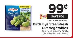 Birds Eye Steamfresh Cut Vegetables