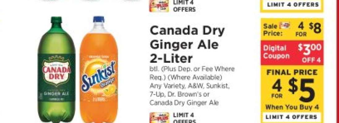 Canada Dry Ginger Ale 2- liter