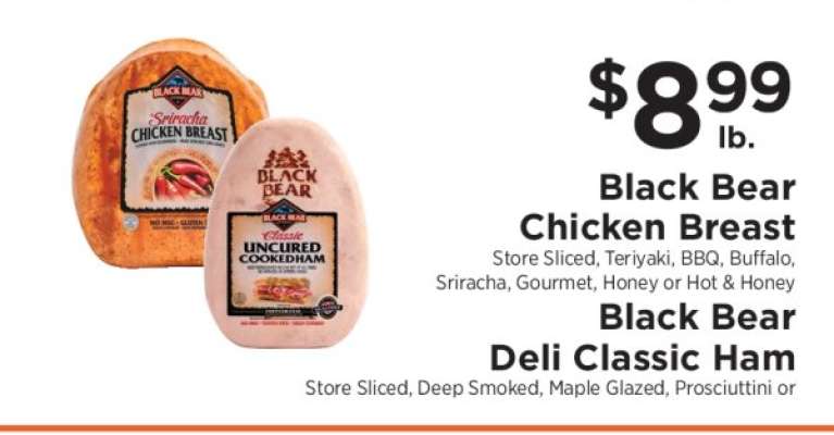 Black Bear Chicken Breast & Deli Classic Ham
