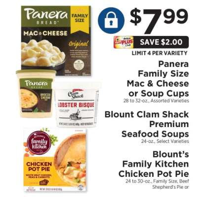 Panera Family Size Mac & Cheese or Soup Cups