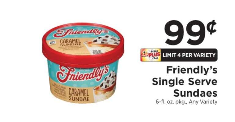 Friendly's Single Serve Sundaes