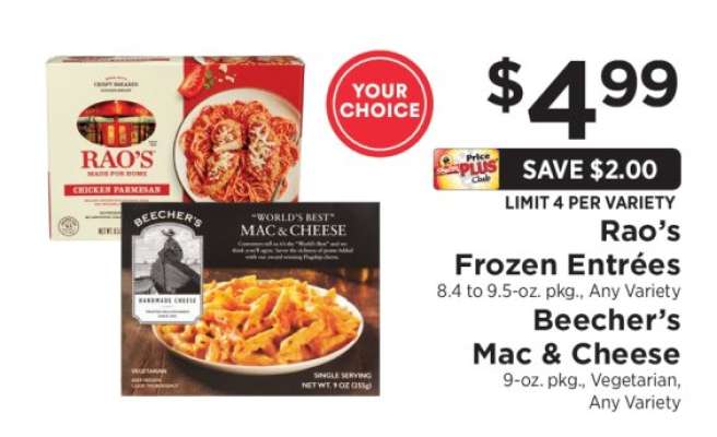 Rao’s Frozen Entrées / Beecher’s Mac & Cheese