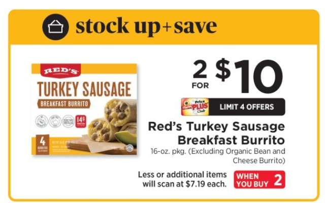 Red's Turkey Sausage Breakfast Burrito