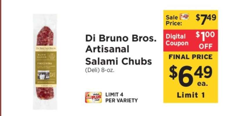 Di Bruno Bros. Artisanal Salami Chubs