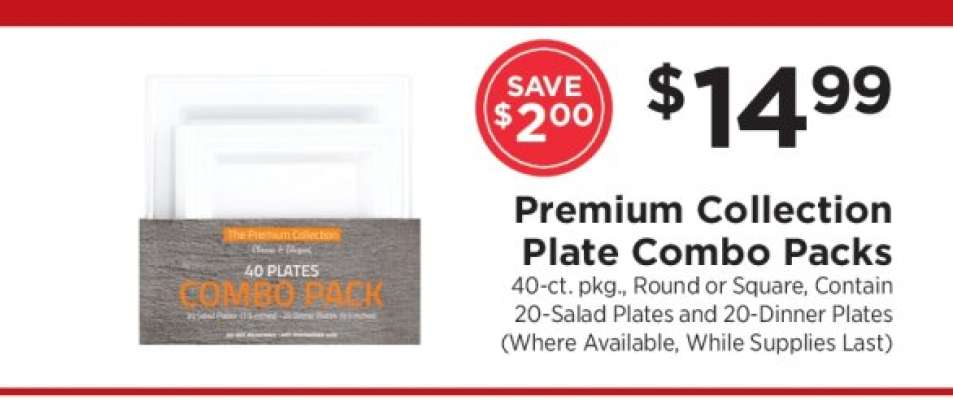 Premium Collection Plate Combo Packs