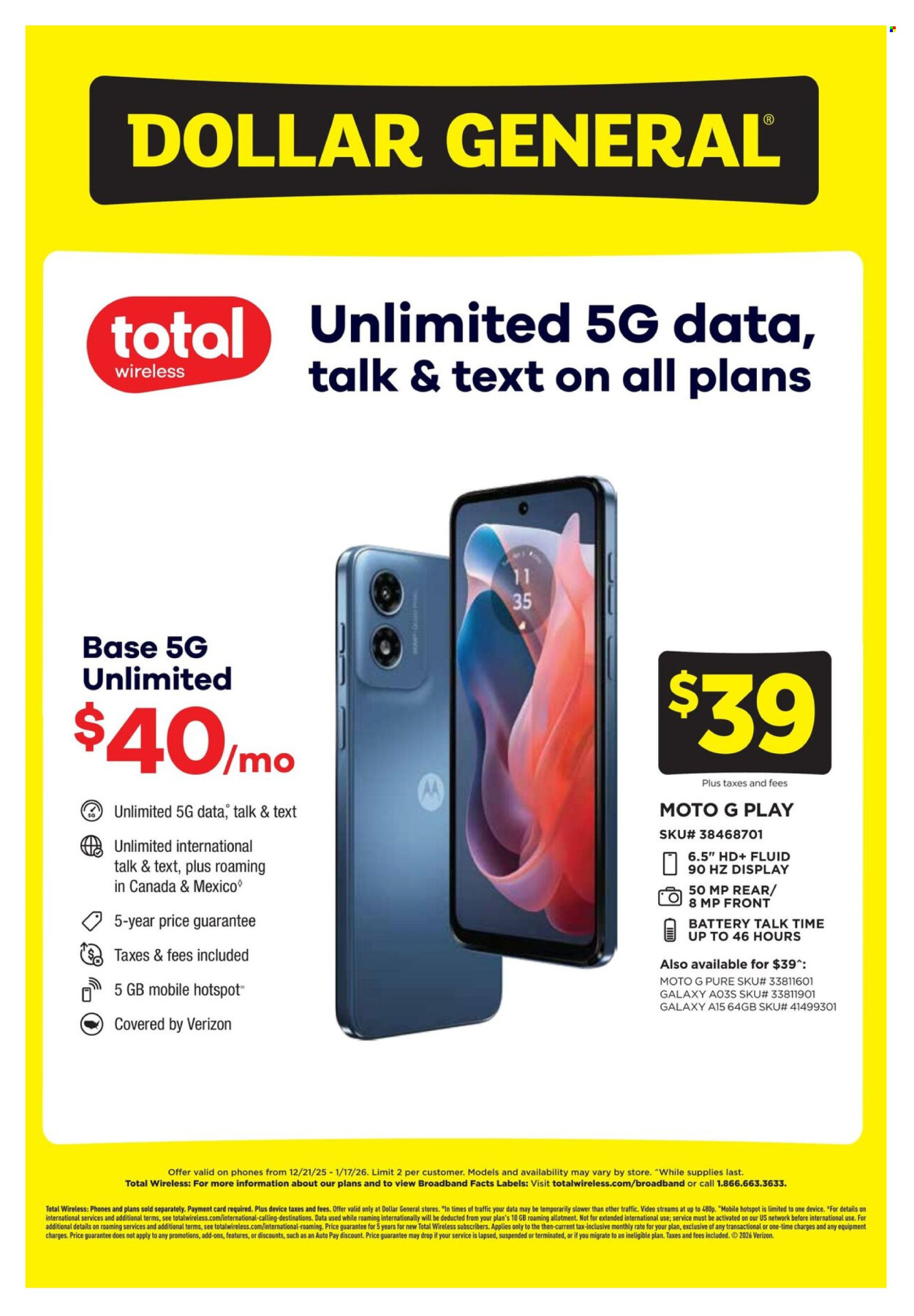 Dollar General ad - 12/21/2025 - 01/17/2026. Page 1