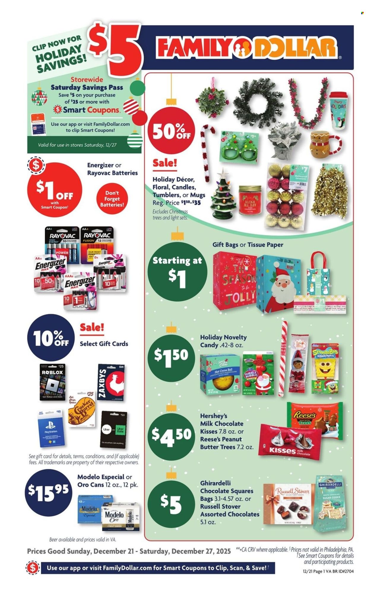 Family Dollar ad - 12/21/2025 - 12/27/2025. Page 1