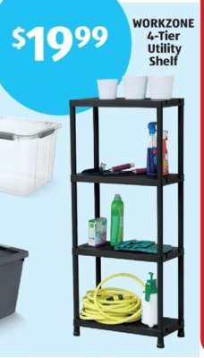WORKZONE 4-Tier Utility Shelf