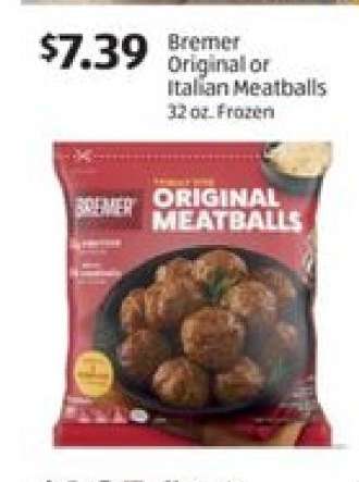 Bremer Original or Italian Meatballs