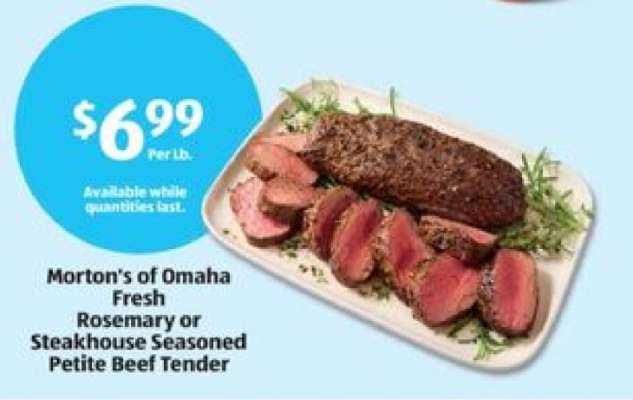 Morton's of Omaha Fresh Rosemary or Steakhouse Seasoned Petite Beef Tender