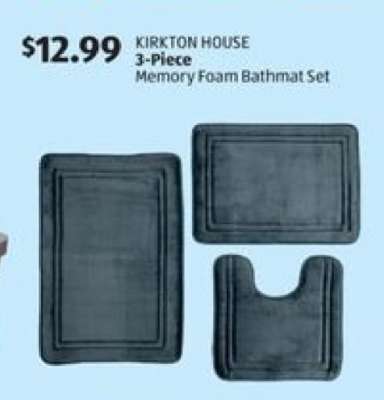 KIRKTON HOUSE 3-Piece Memory Foam Bathmat Set