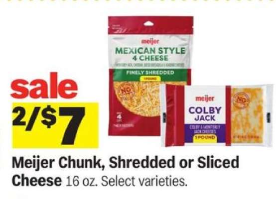 Meijer Chunk, Shredded or Sliced Cheese*