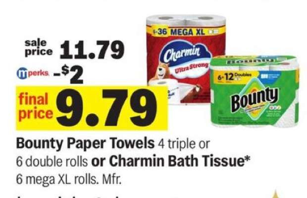 Bounty Paper Towels or Charmin Bath Tissue
