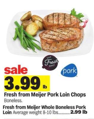 Fresh from Meijer Pork Loin Chops