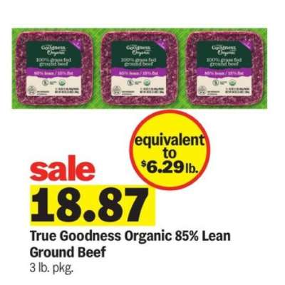 True Goodness Organic 85% Lean Ground Beef
