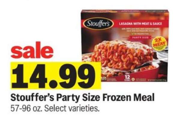Stouffer's Party Size Frozen Meal