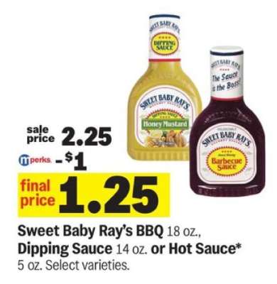 Sweet Baby Ray’s BBQ, Dipping Sauce or Hot Sauce
