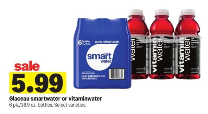 Glaceau smartwater or vitaminwater