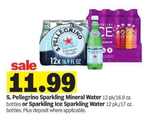S. Pellegrino Sparkling Mineral Water or Sparkling Ice Sparkling Water