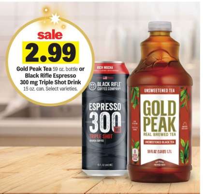 Gold Peak Tea or Black Rifle Espresso