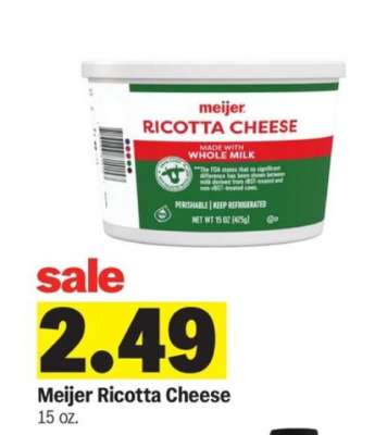 Meijer Ricotta Cheese