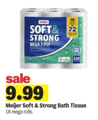 Meijer Soft & Strong Bath Tissue
