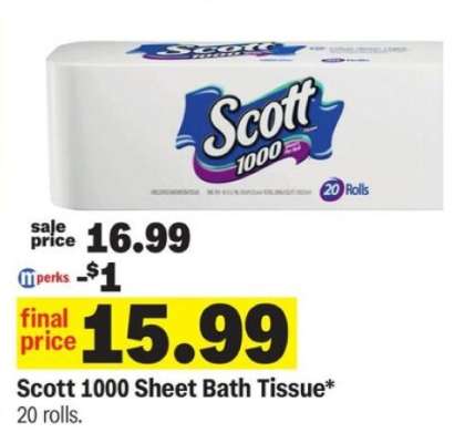 Scott 1000 Sheet Bath Tissue*