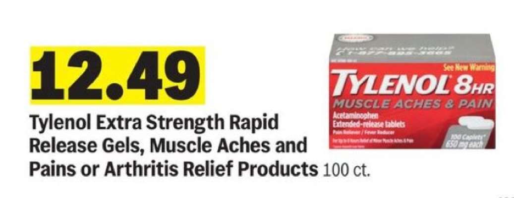 Tylenol Extra Strength Rapid Release Gels, Muscle Aches and Pains or Arthritis Relief Products