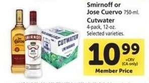 Smirnoff or Jose Cuervo