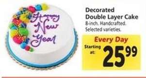 Decorated Double Layer Cake