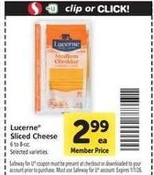 Lucerne Sliced Cheese