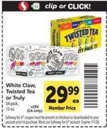 White Claw, Twisted Tea or Truly
