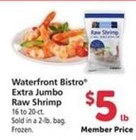 Waterfront BISTRO Extra Jumbo Raw Shrimp