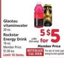 Glacéau vitaminwater / Rockstar Energy Drink