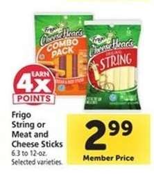 Frigo String or Meat and Cheese Sticks
