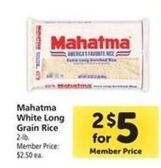 Mahatma White Long Grain Rice