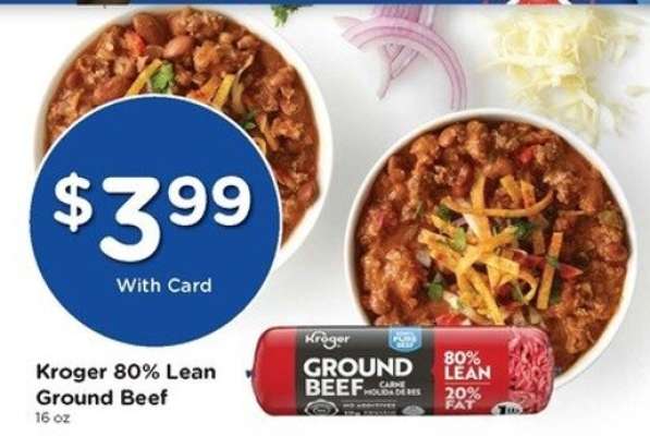 Kroger 80% Lean Ground Beef