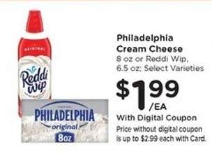 Philadelphia Cream Cheese or Reddi Wip
