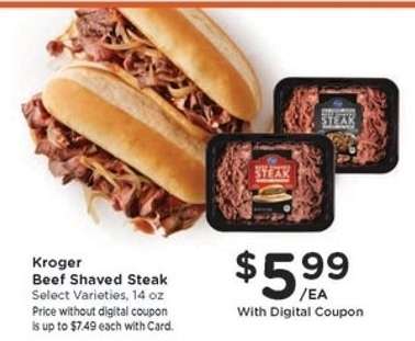 Kroger Beef Shaved Steak