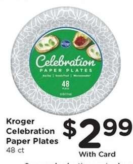 Kroger Celebration Paper Plates