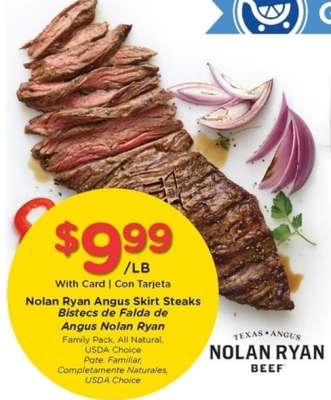 Nolan Ryan Angus Skirt Steaks